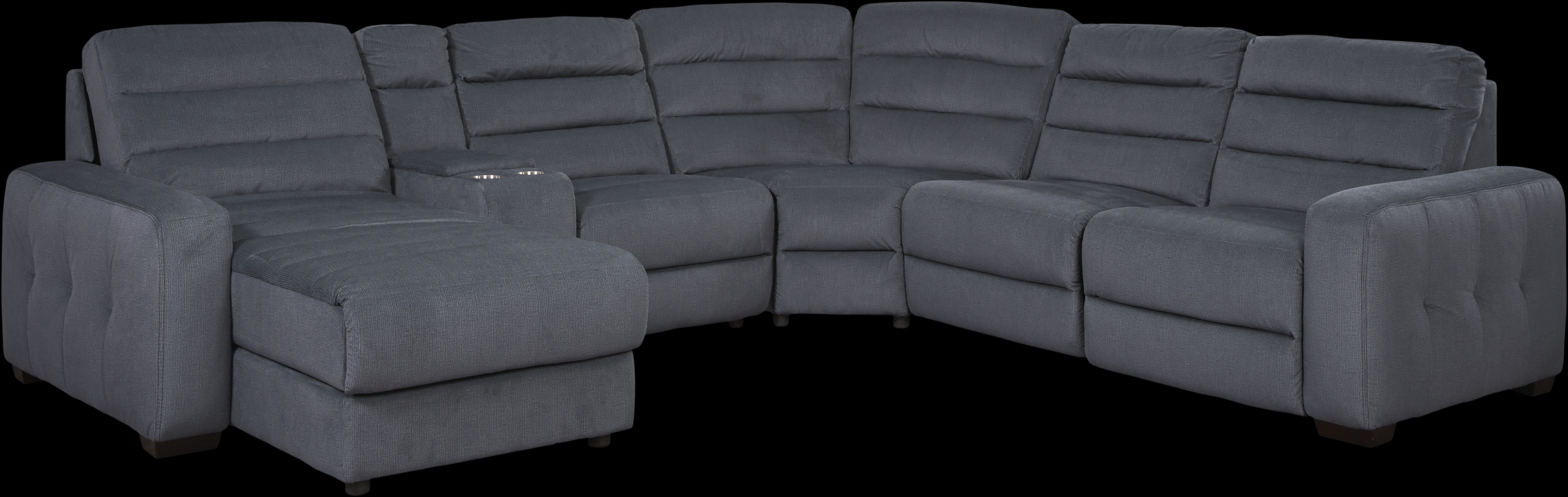 Runyon Canyon Navy 6 Pc Power Reclining Sectional - Thumbnail - Image 1