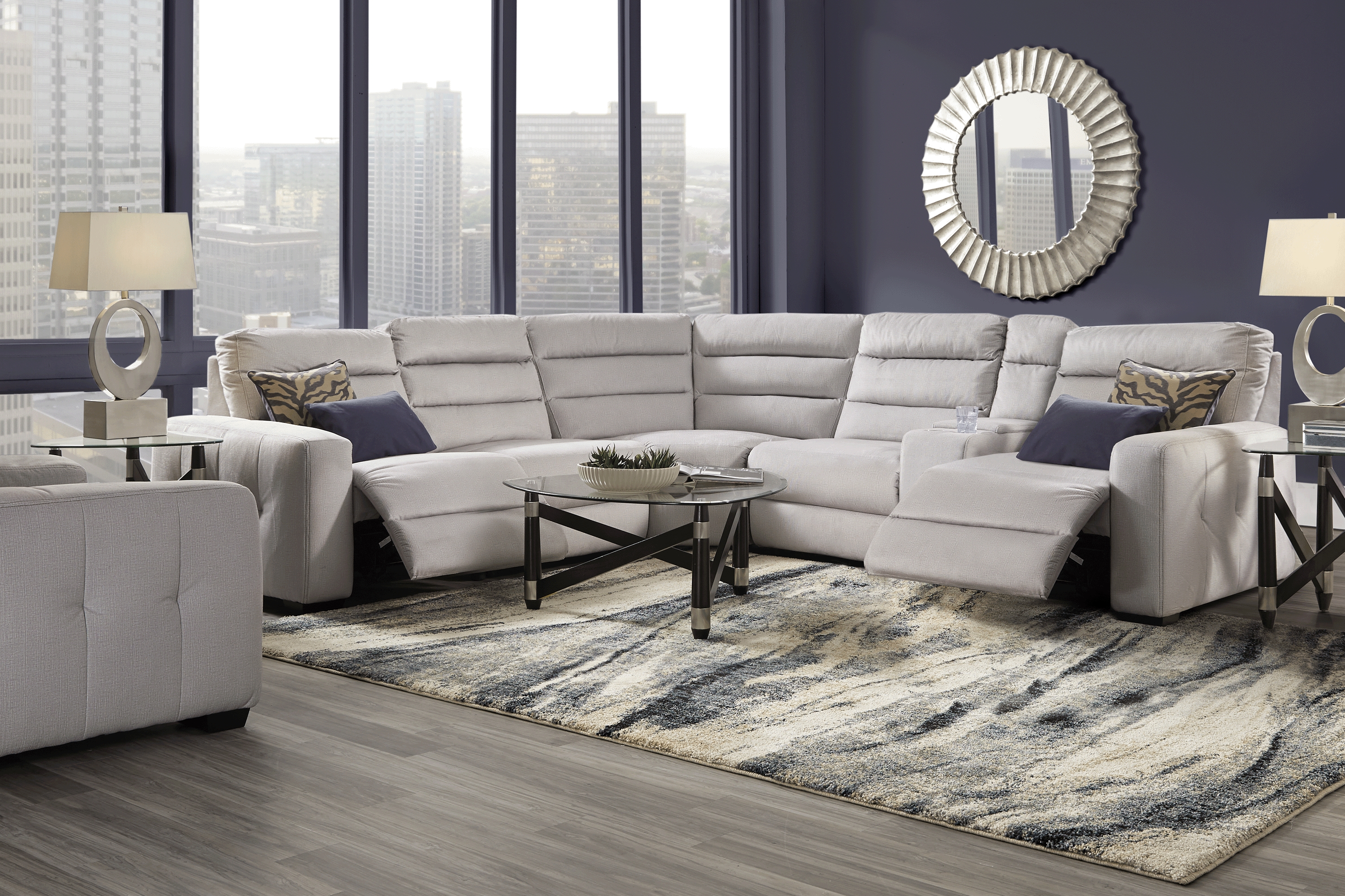 Runyon Canyon Platinum 6 Pc Power Reclining Sectional - Thumbnail - Image 2