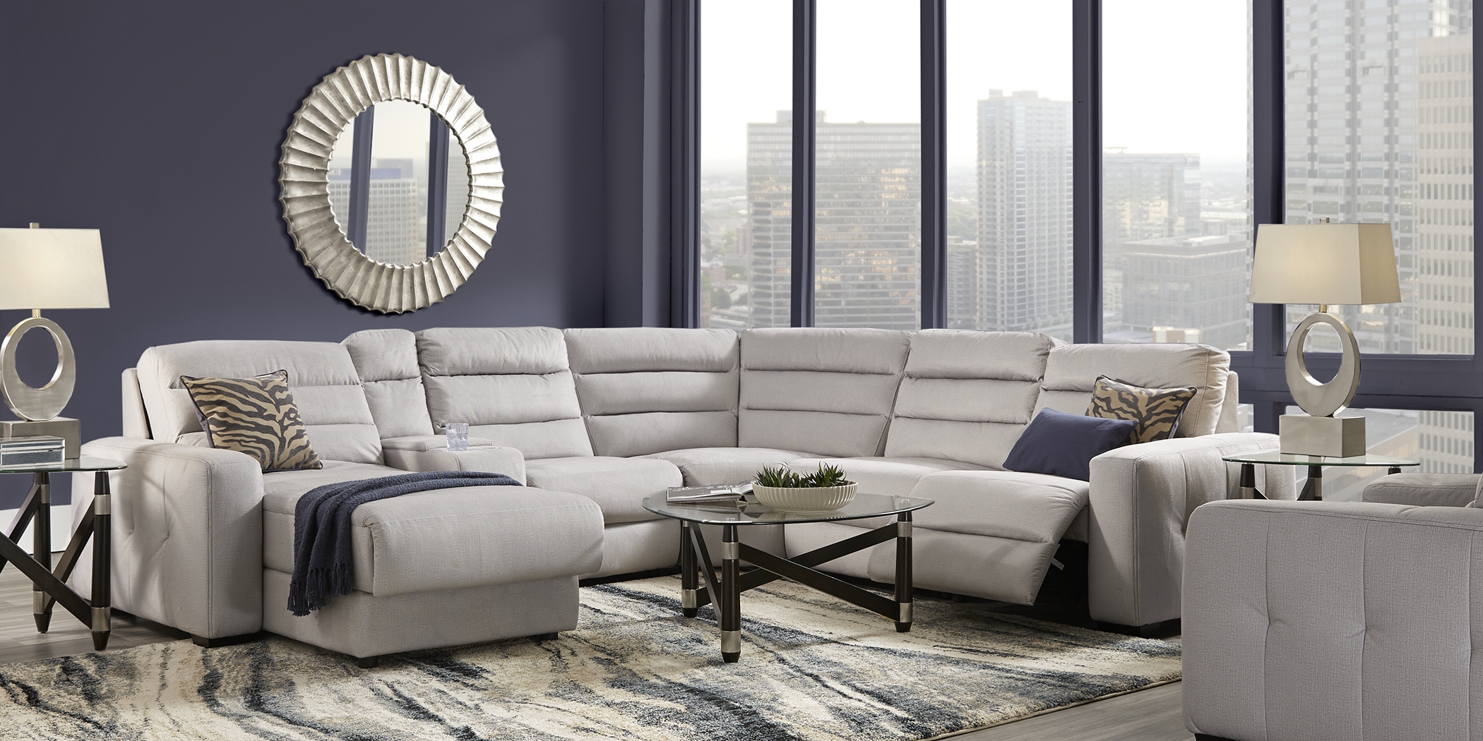 Runyon Canyon Platinum 7 Pc Power Reclining Sectional Living Room - Thumbnail - Image 1