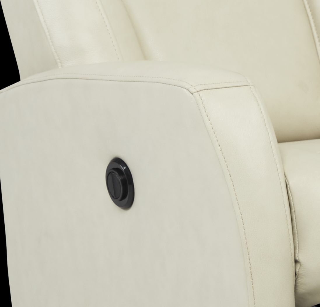 Ruperto Beige Leather Power Recliner - Thumbnail - Image 3