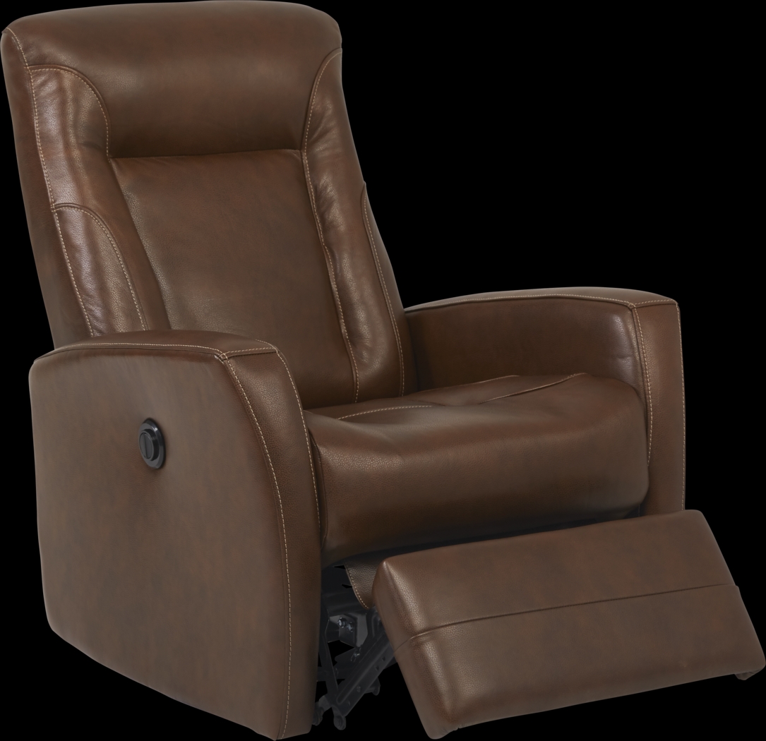 Ruperto Brown Leather Power Recliner - Thumbnail - Image 2