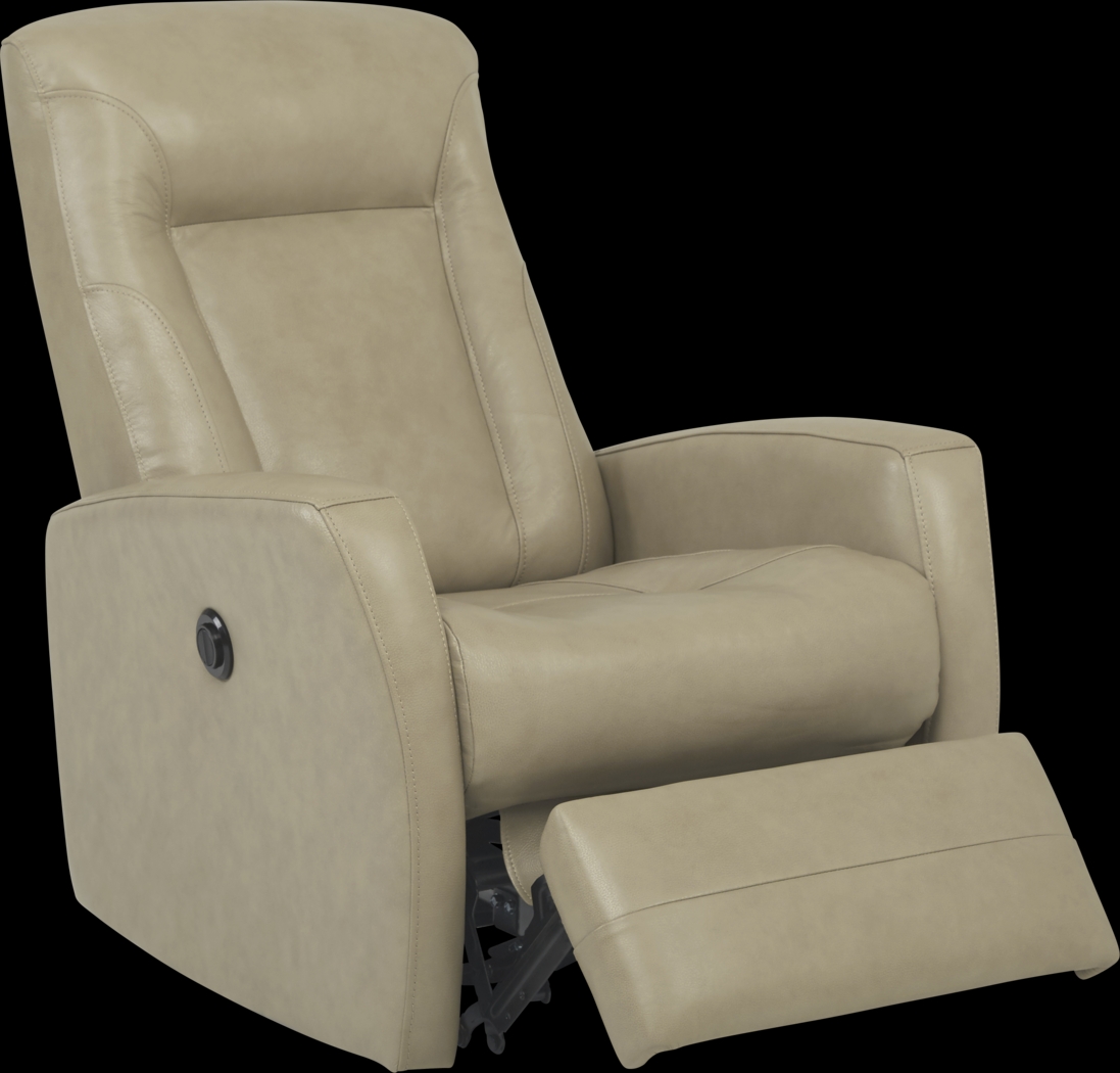 Ruperto Gray Leather Power Recliner - Thumbnail - Image 2