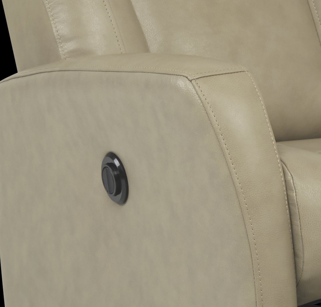 Ruperto Gray Leather Power Recliner - Thumbnail - Image 3