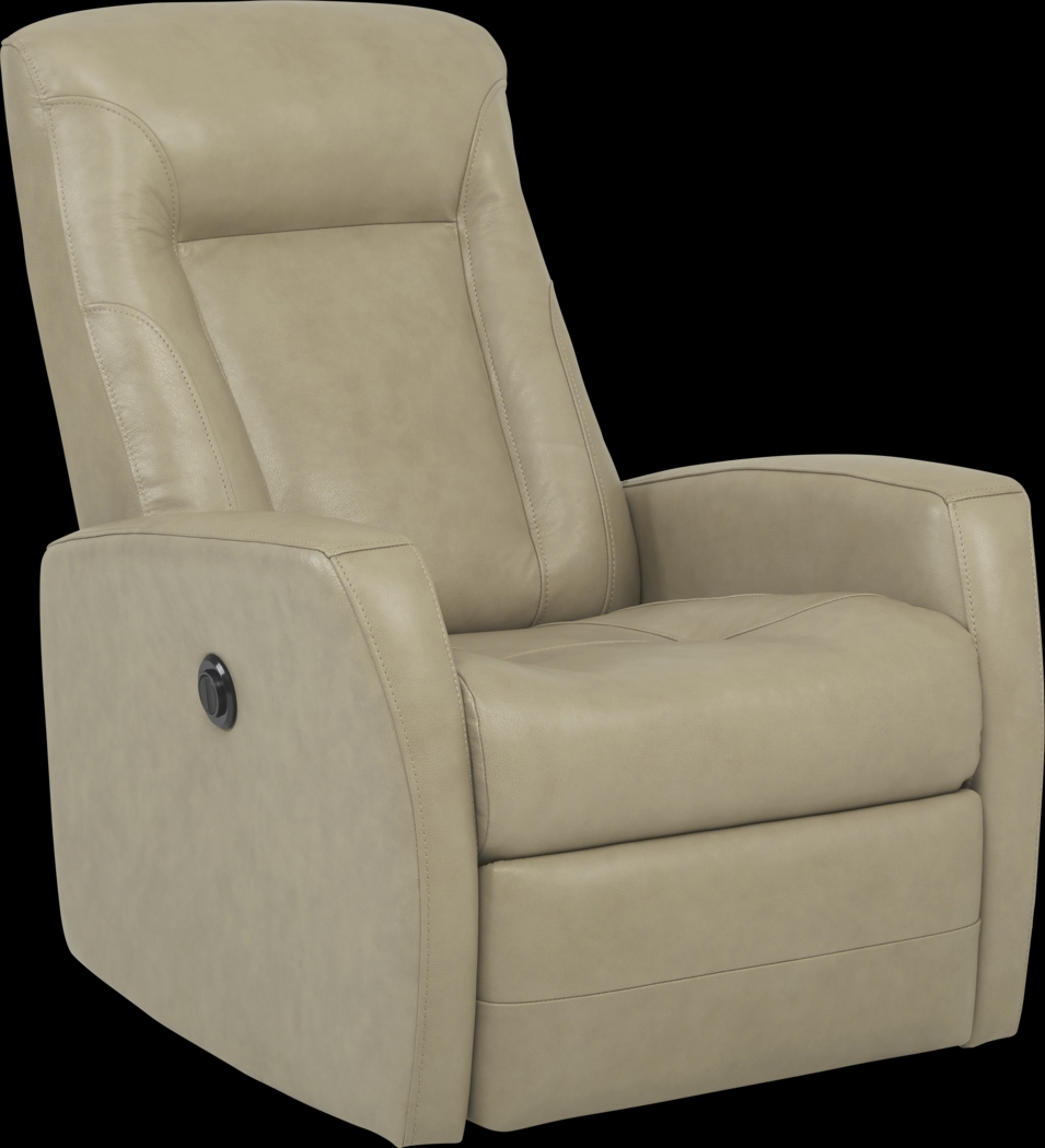 Ruperto Stone Leather Power Recliner - Thumbnail - Image 1