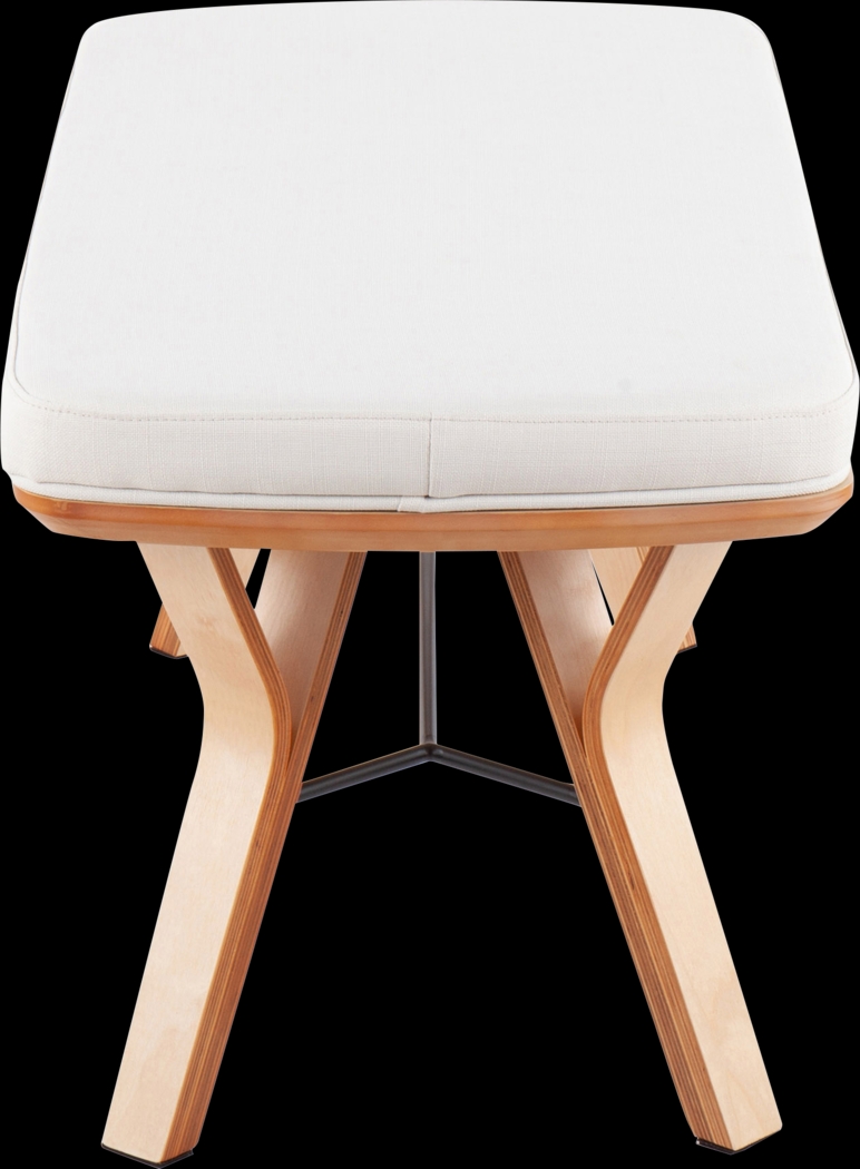 Rushworth I Cream Accent Bench - Thumbnail - Image 2