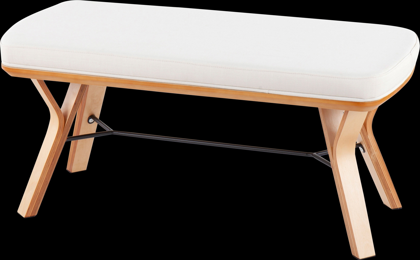 Rushworth I Cream Accent Bench - Thumbnail - Image 3