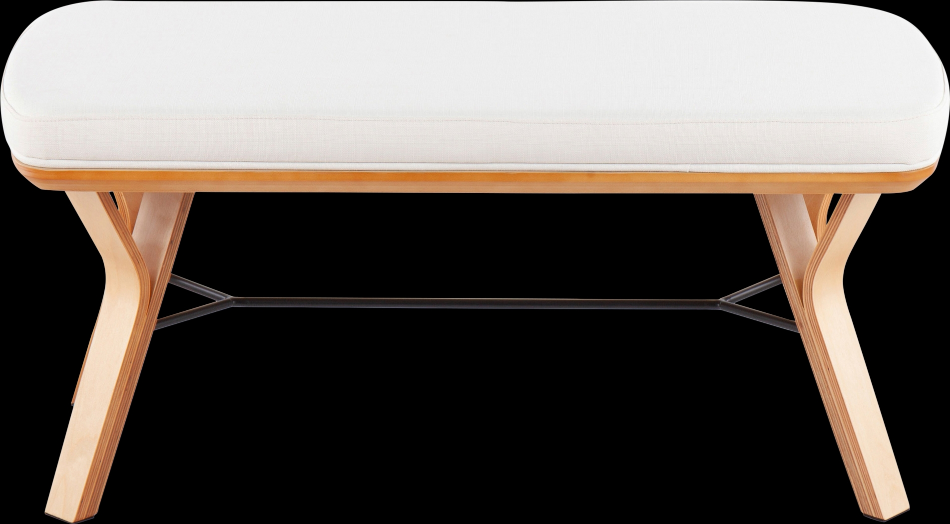 Rushworth I Cream Accent Bench - Thumbnail - Image 4