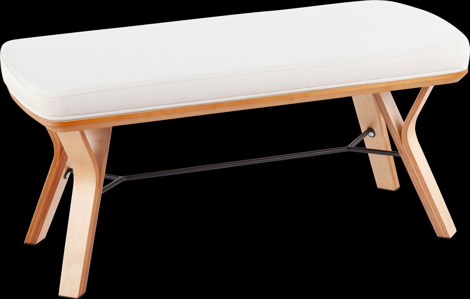 Rushworth I Cream Accent Bench - Thumbnail - Image 1