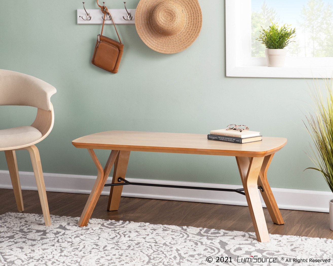 Rushworth I Natural Accent Bench - Thumbnail - Image 7