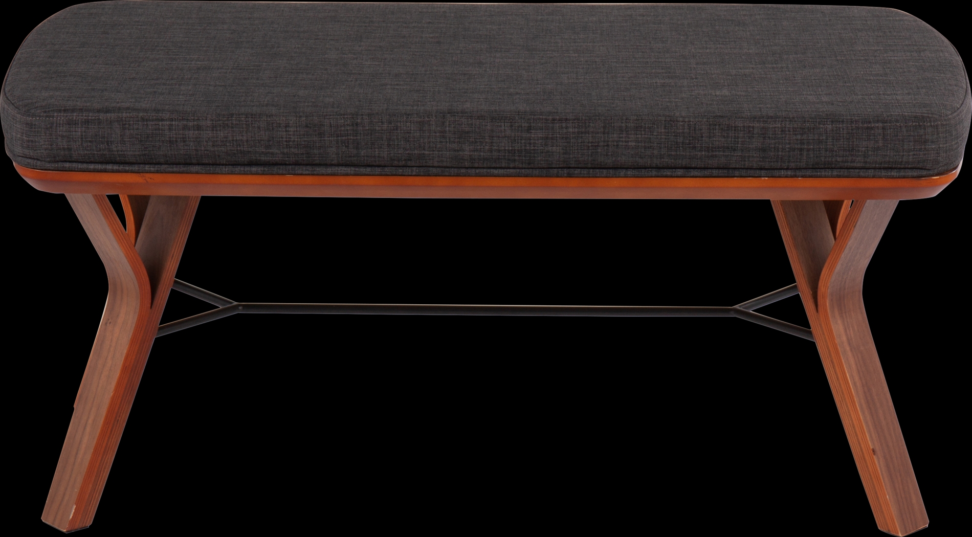 Rushworth II Charcoal Accent Bench - Thumbnail - Image 4