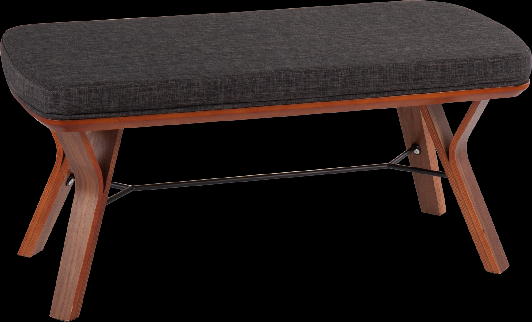 Rushworth II Charcoal Accent Bench - Thumbnail - Image 1