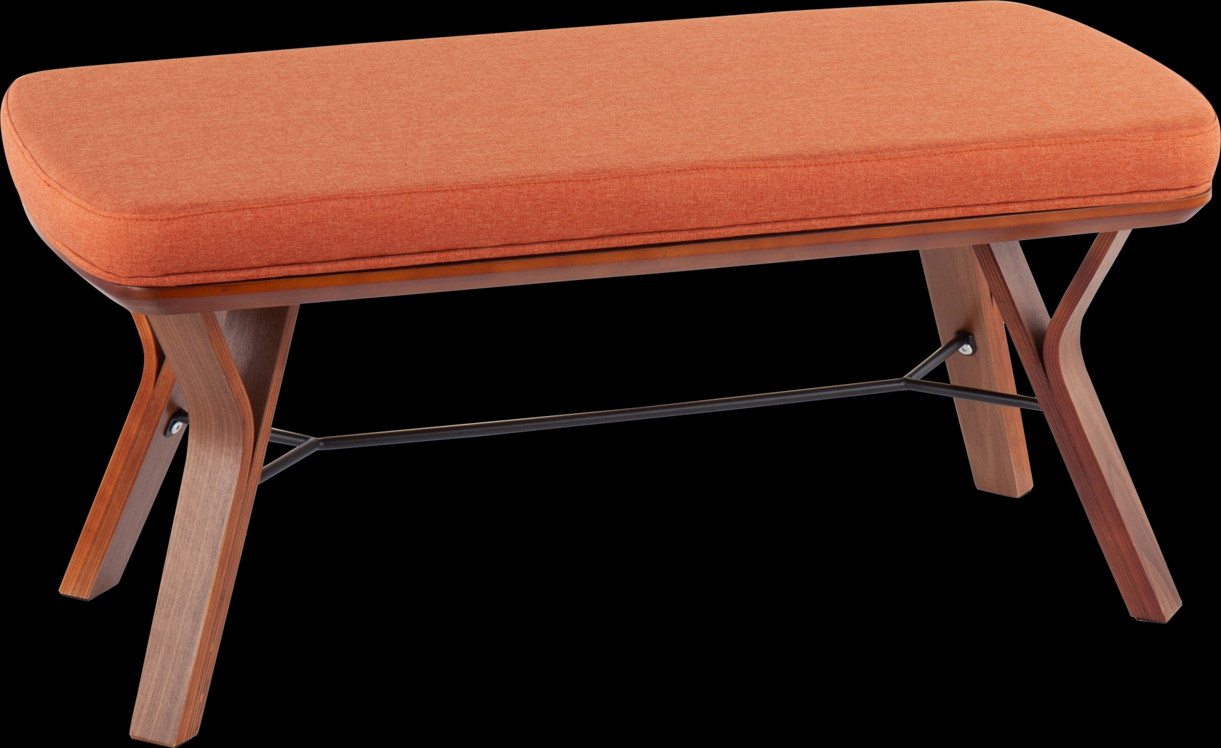 Rushworth II Orange Accent Bench - Thumbnail - Image 1