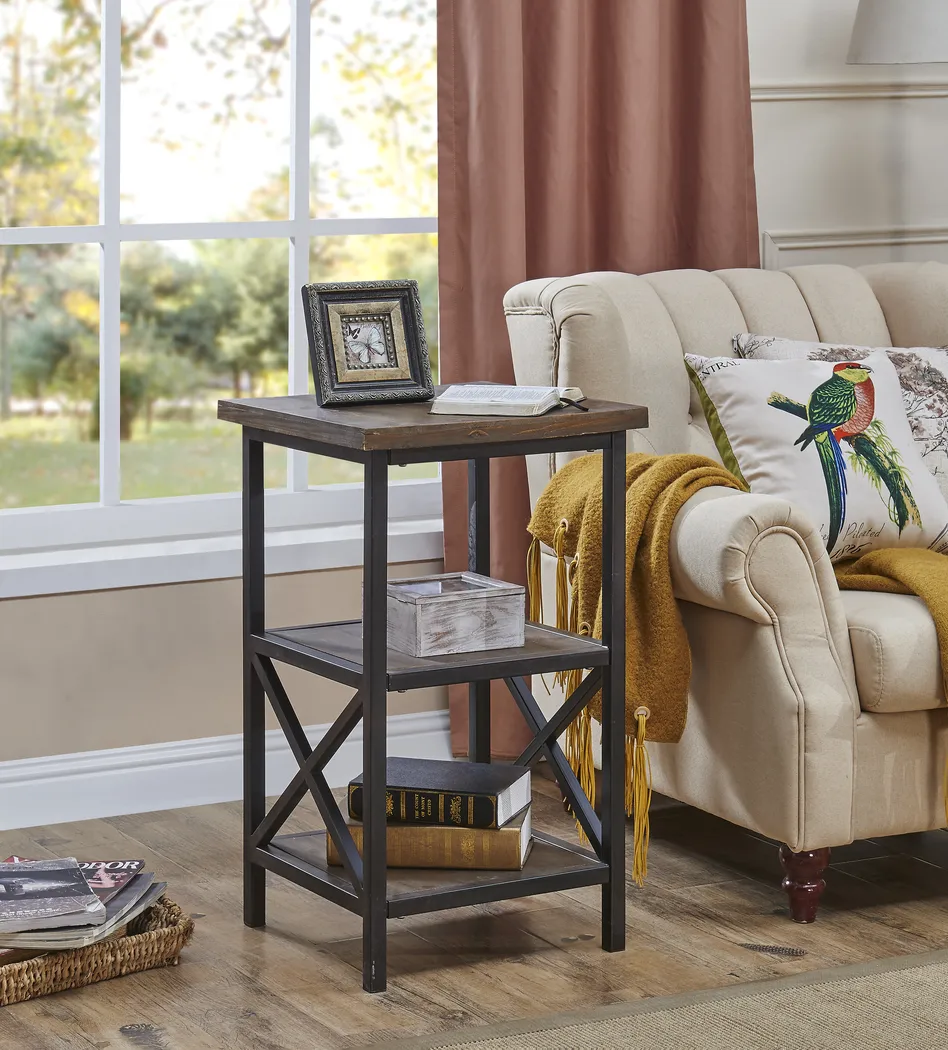 Ruskin Brown Accent Table - Thumbnail - Image 2