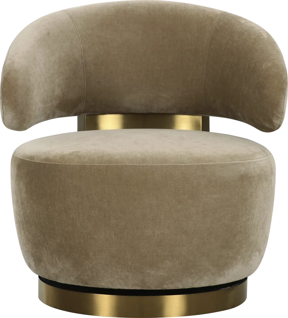 Russe Beige Swivel Chair - Thumbnail - Image 2