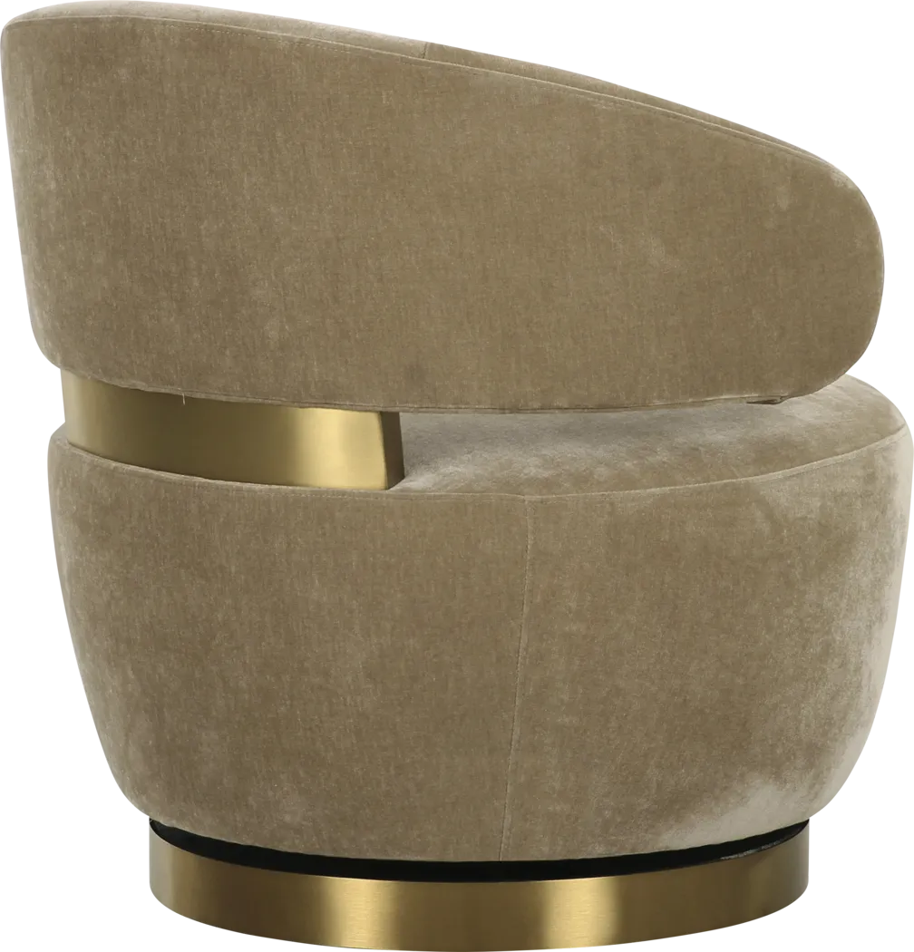 Russe Beige Swivel Chair - Thumbnail - Image 3