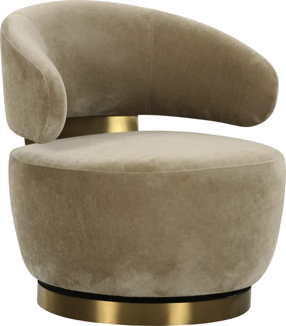 Russe Beige Swivel Chair - Thumbnail - Image 1