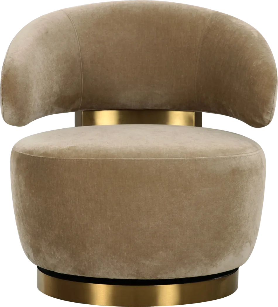 Russe Beige Swivel Chair - Thumbnail - Image 2