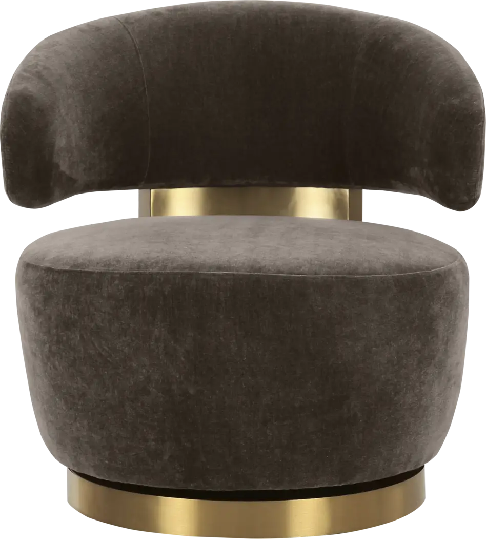 Russe Brown Swivel Chair - Thumbnail - Image 2