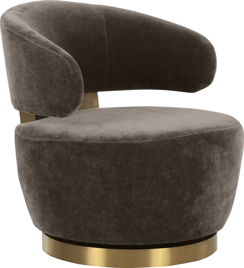 Russe Brown Swivel Chair - Thumbnail - Image 1