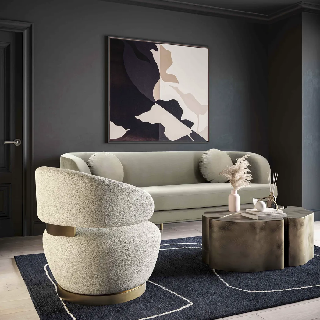 Russe White Swivel Chair - Thumbnail - Image 4