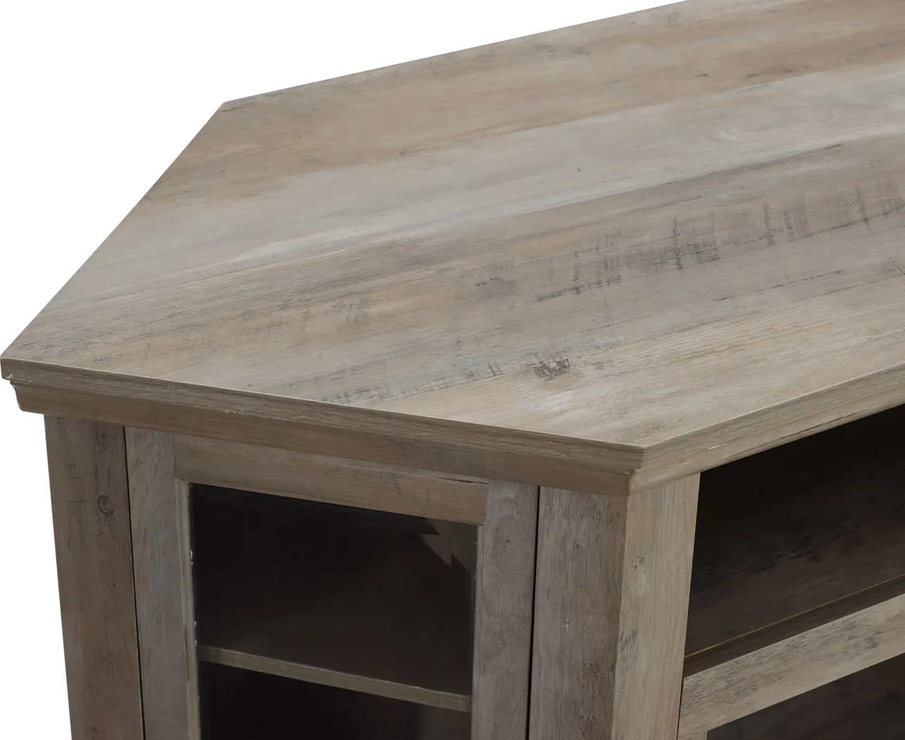 Russell Gray 48 in. Corner Console with Electric Fireplace - Thumbnail - Image 2