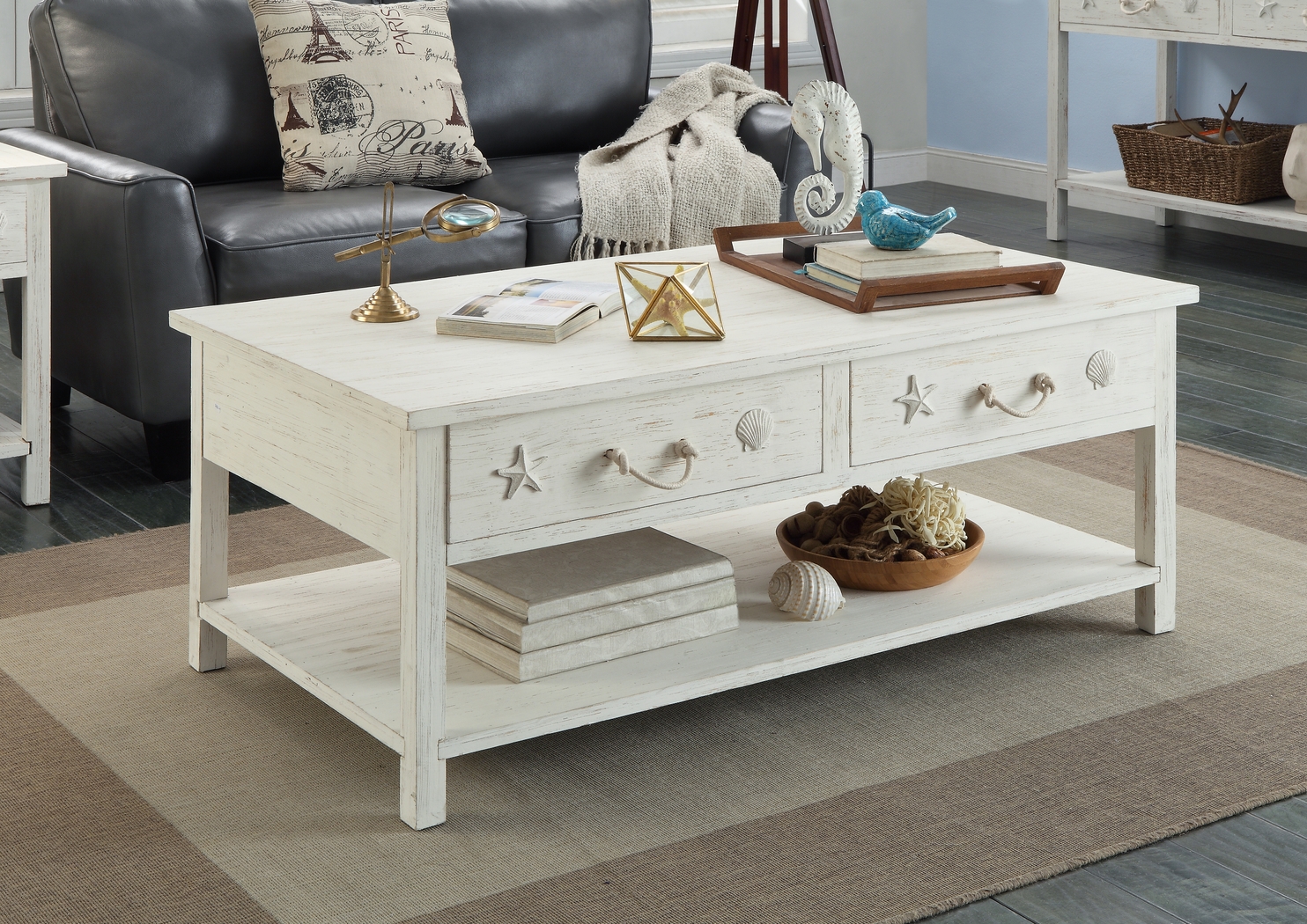 Russwood White Cocktail Table - Thumbnail - Image 4