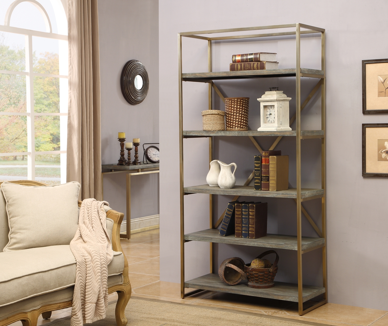 Rustic Goldie Brown Bookcase - Thumbnail - Image 3