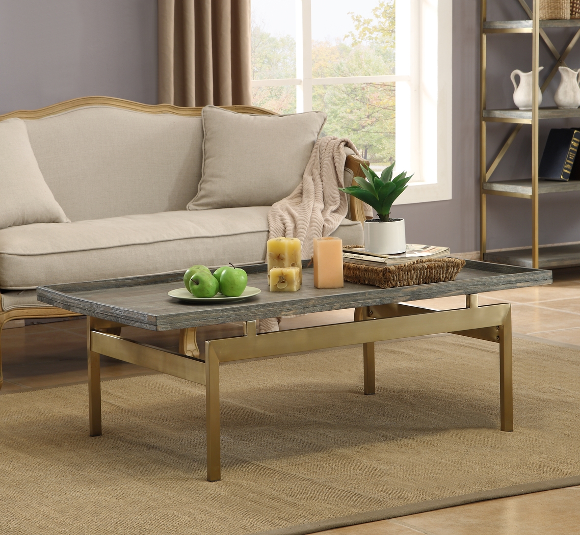 Rustic Goldie Brown Cocktail Table - Thumbnail - Image 3