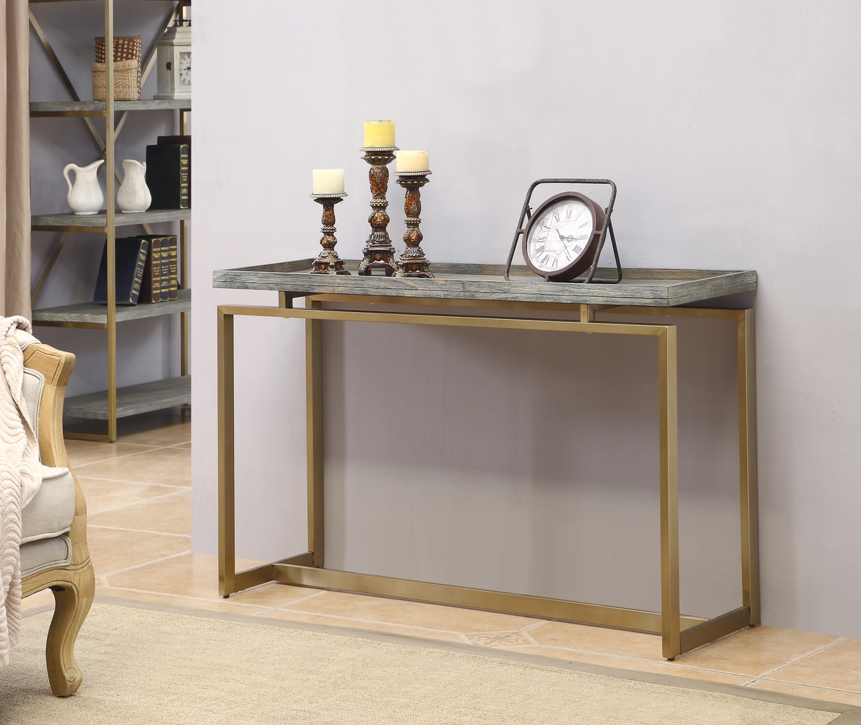 Rustic Goldie Brown Console Table - Thumbnail - Image 3