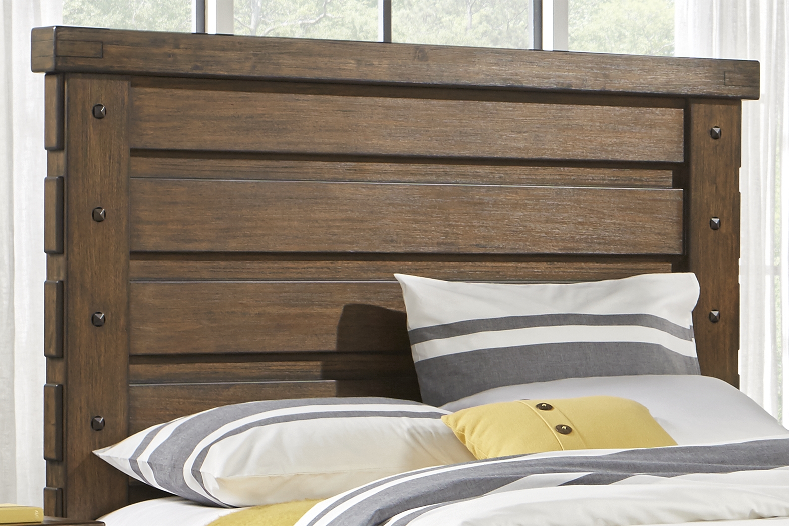 Rustic Haven Tobacco 3 Pc King Panel Bed - Thumbnail - Image 3