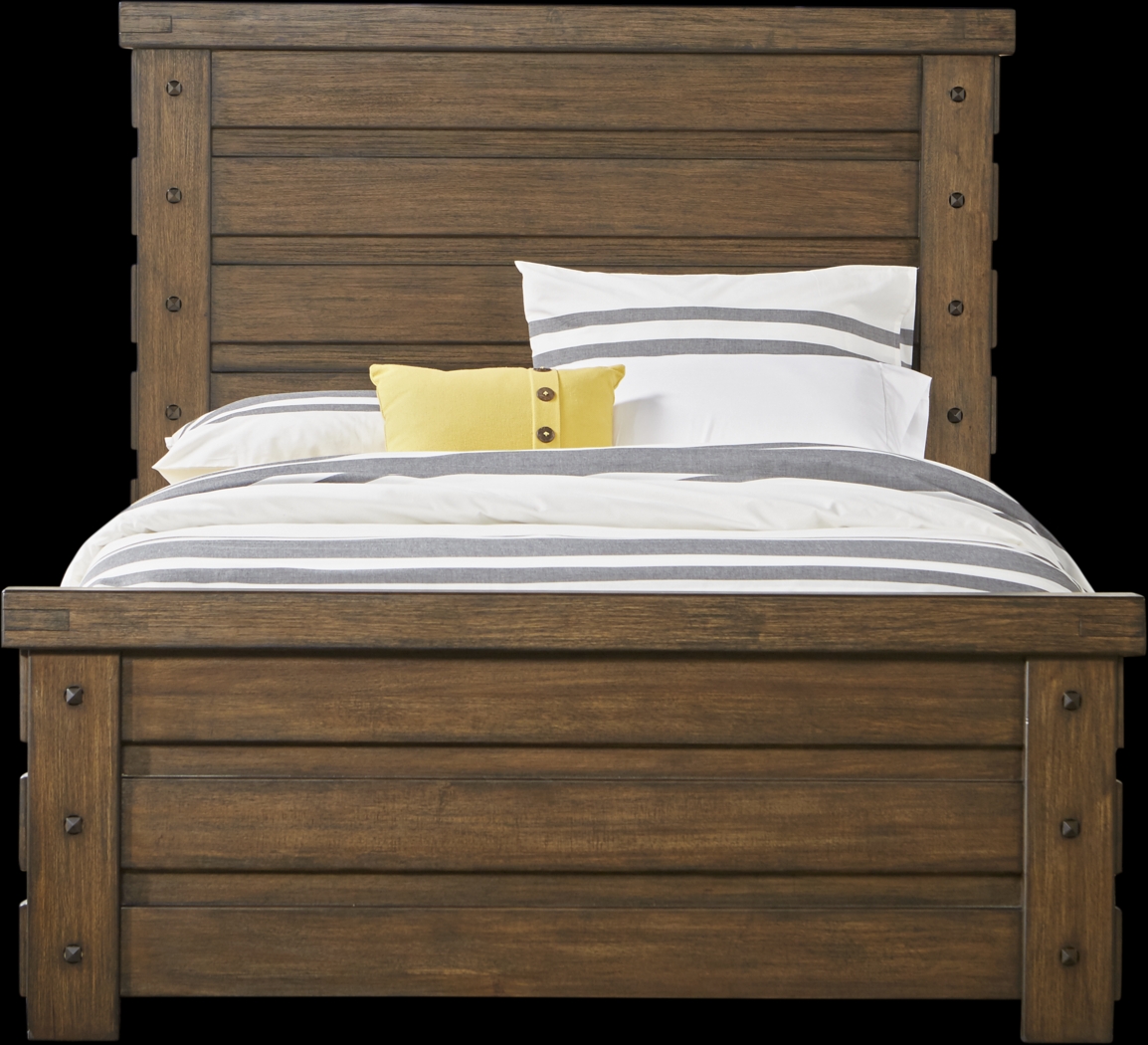 Rustic Haven Tobacco 3 Pc Queen Panel Bed - Thumbnail - Image 1