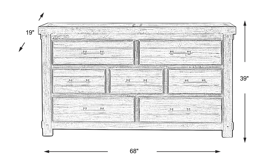 Dimension Image. Please refer to the Dimension Tab on this page for dimension details.