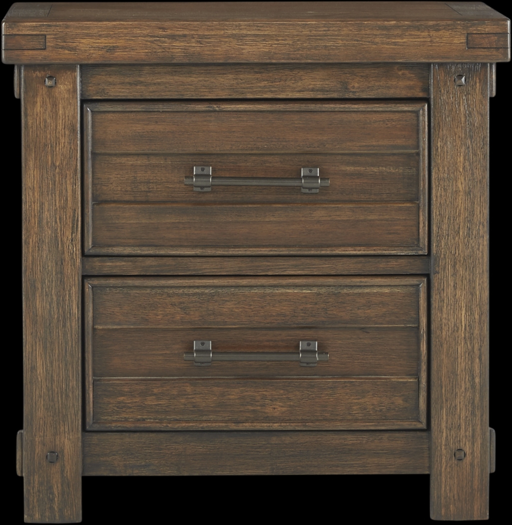 Rustic Haven Tobacco Nightstand - Thumbnail - Image 1