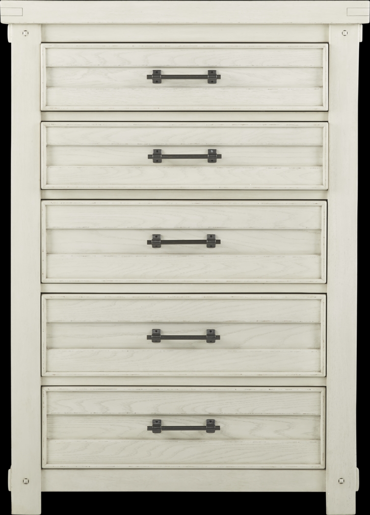 Rustic Haven White 8 Pc King Panel Bedroom - Thumbnail - Image 7