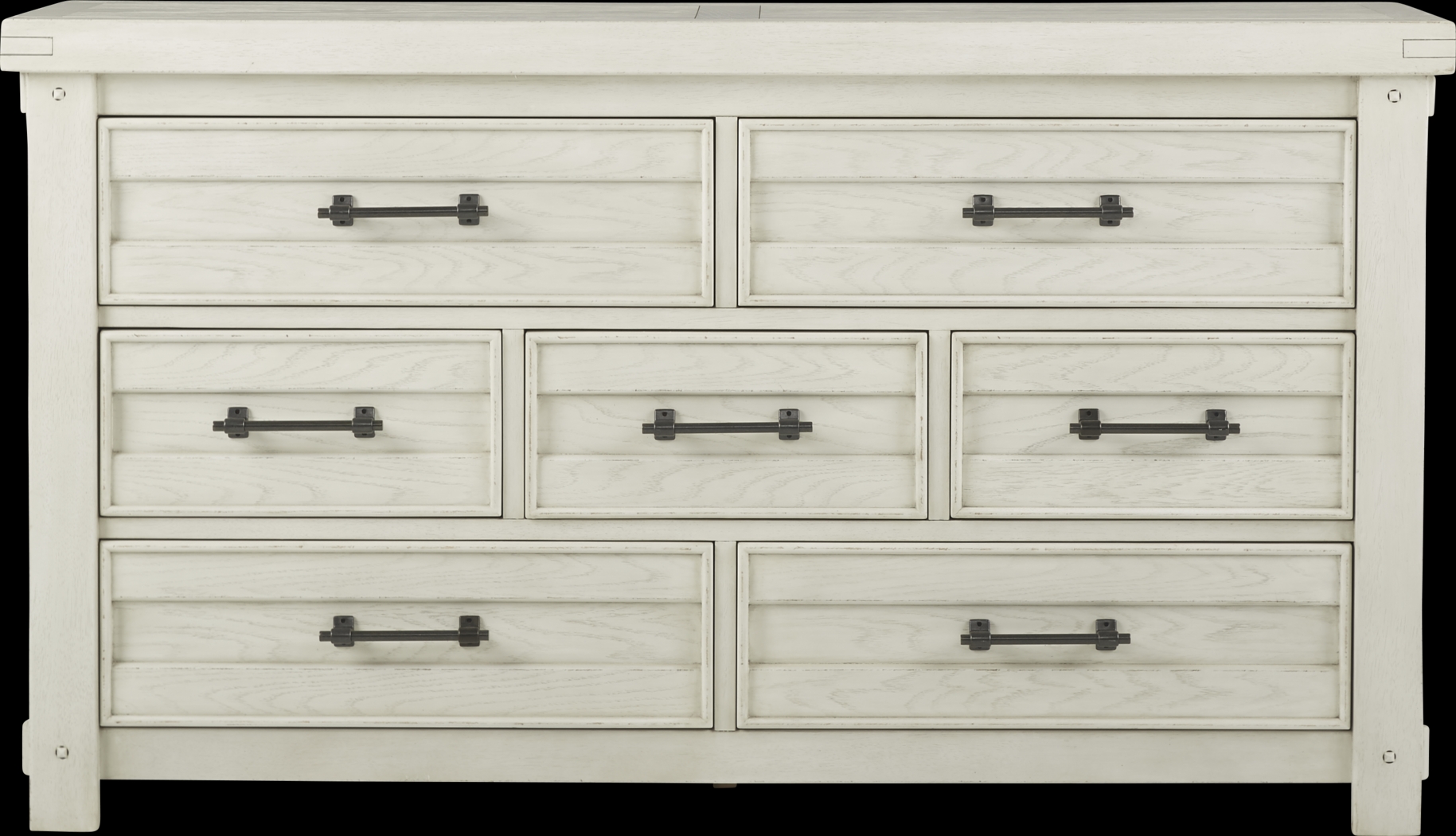 Rustic Haven White 8 Pc King Panel Bedroom - Thumbnail - Image 5