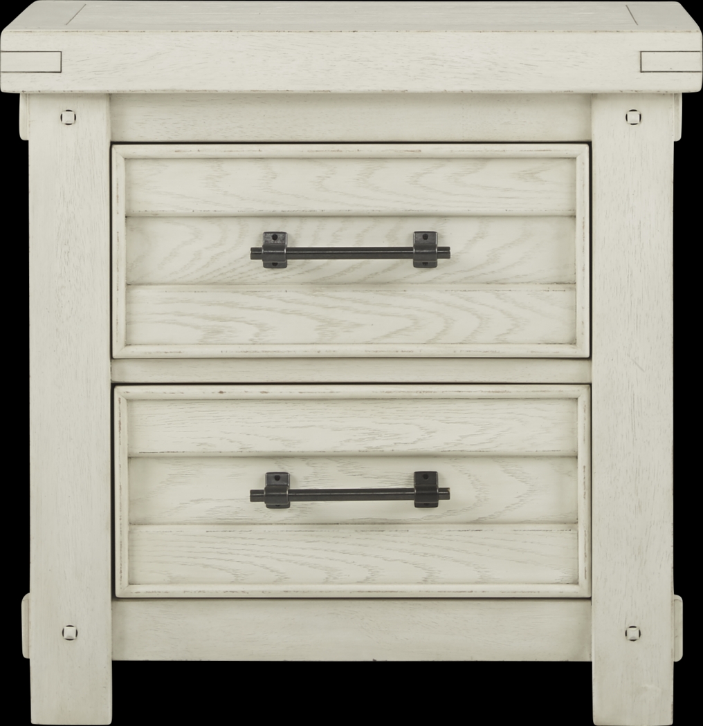 Rustic Haven White 8 Pc King Panel Bedroom - Thumbnail - Image 8