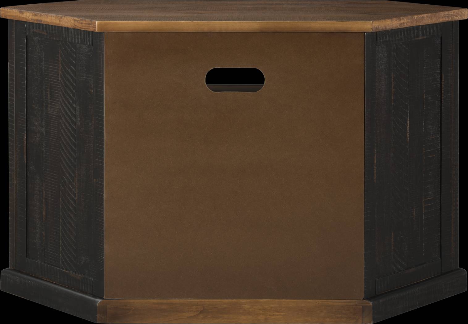 Rustic Path Black 49.5 in. Corner Console - Thumbnail - Image 6