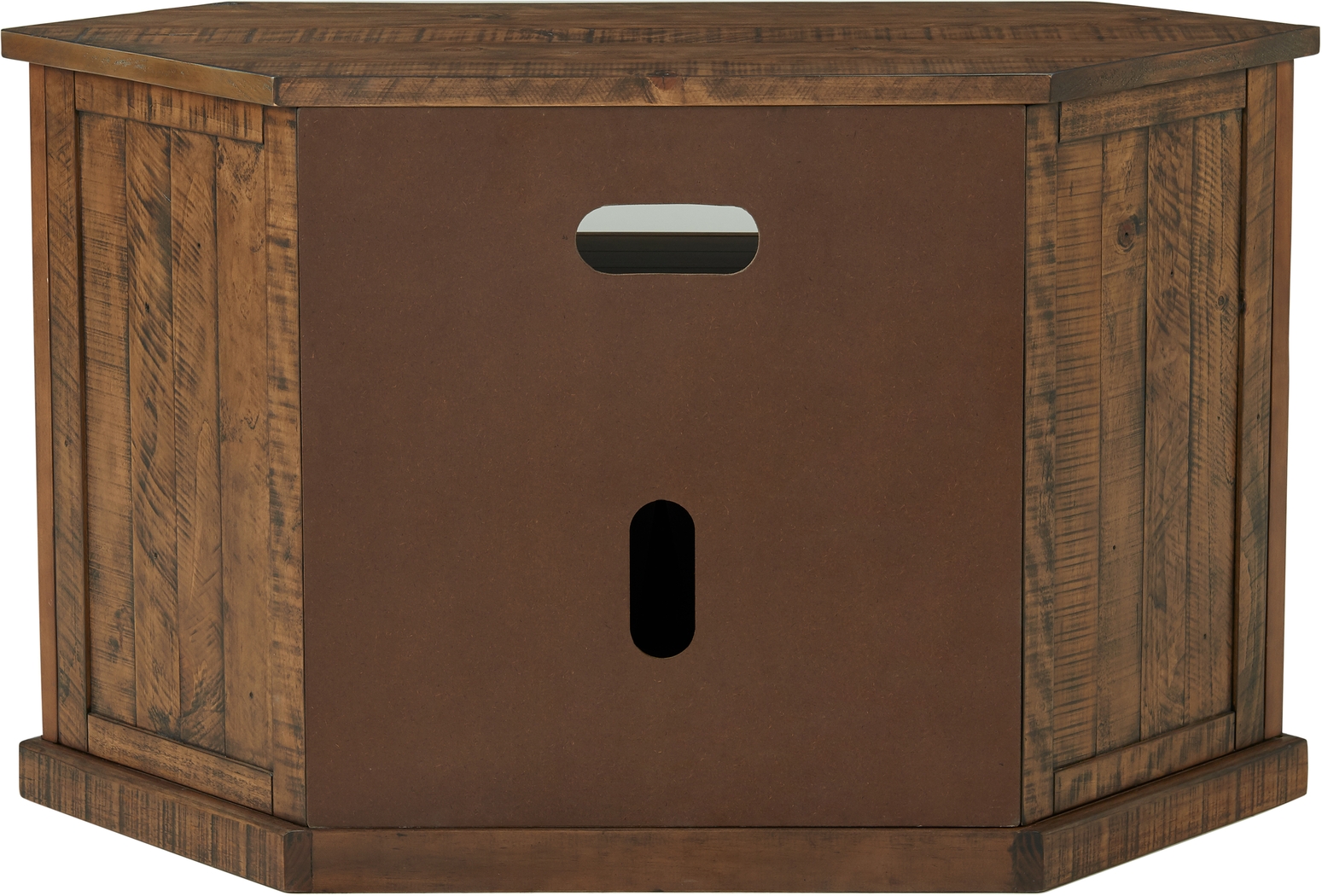 Rustic Path Brown 49.5in Corner Console - Thumbnail - Image 2