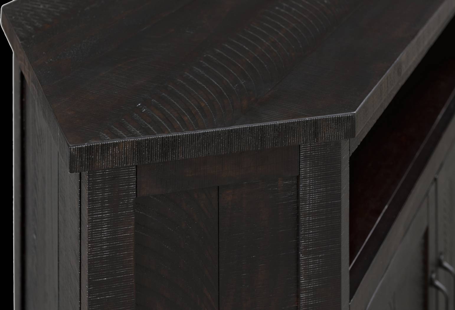 Rustic Path Espresso 49.5 in. Corner Console - Thumbnail - Image 5