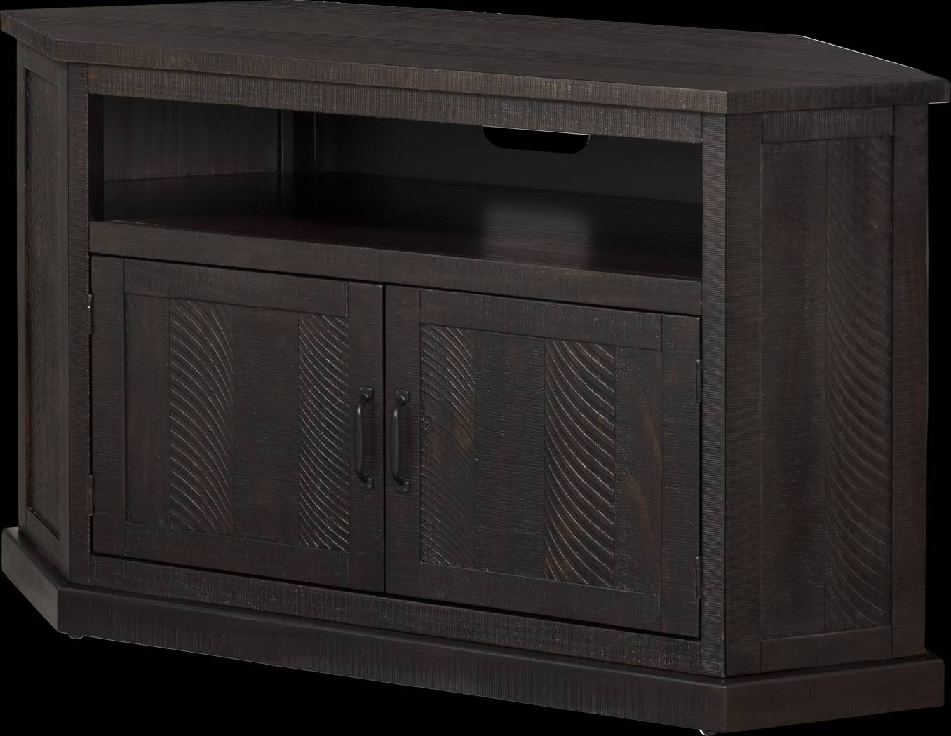 Rustic Path Espresso 49.5 in. Corner Console - Thumbnail - Image 1