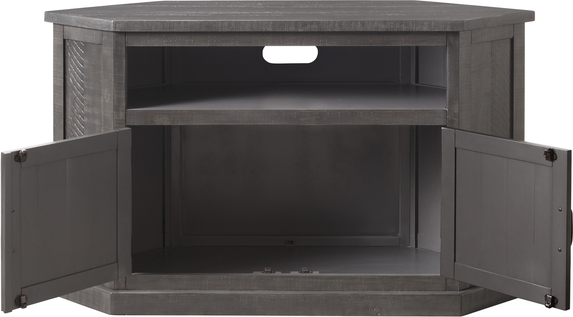 Rustic Path Gray 49.5 in. Corner Console - Thumbnail - Image 4