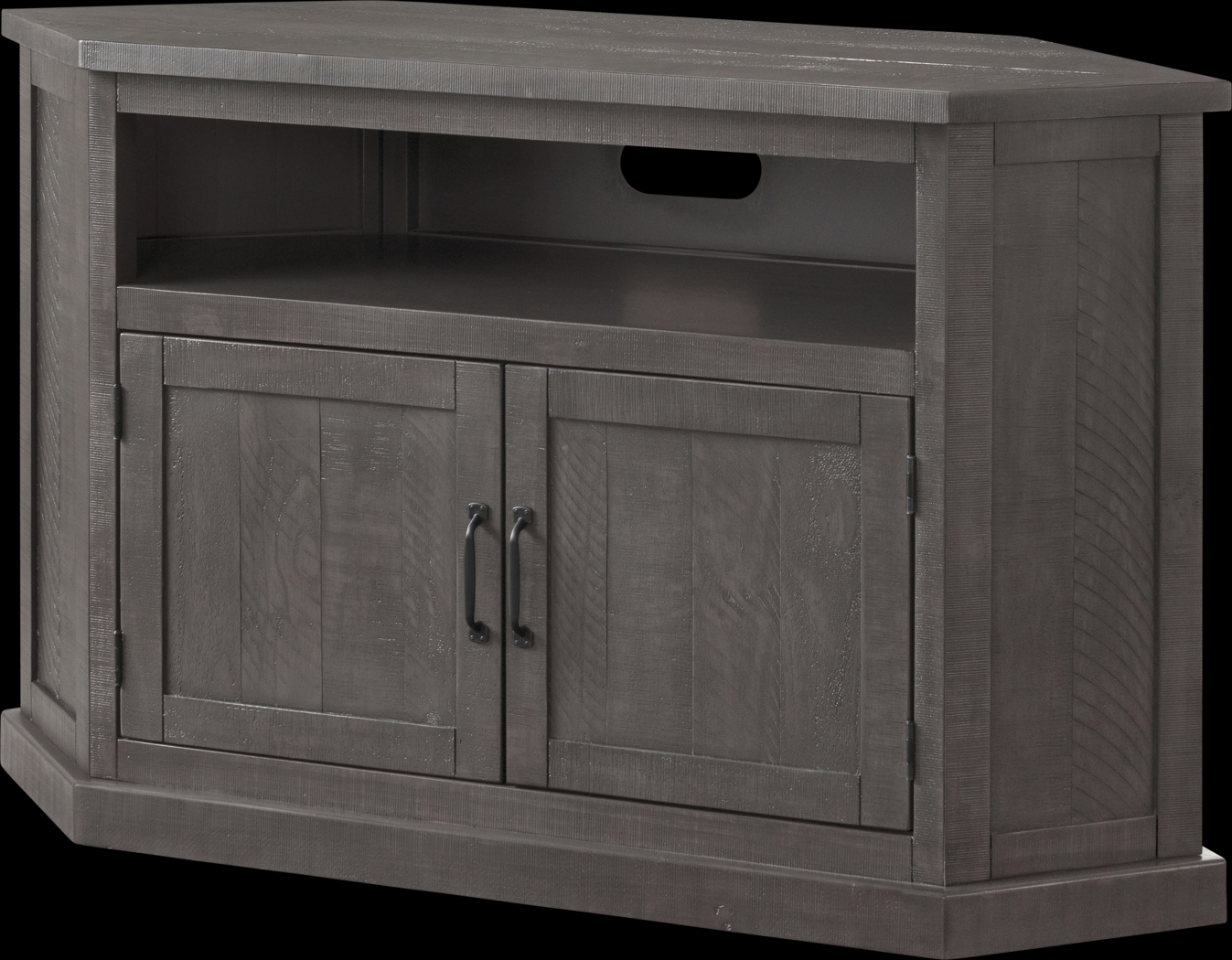 Rustic Path Gray 49.5 in. Corner Console - Thumbnail - Image 1