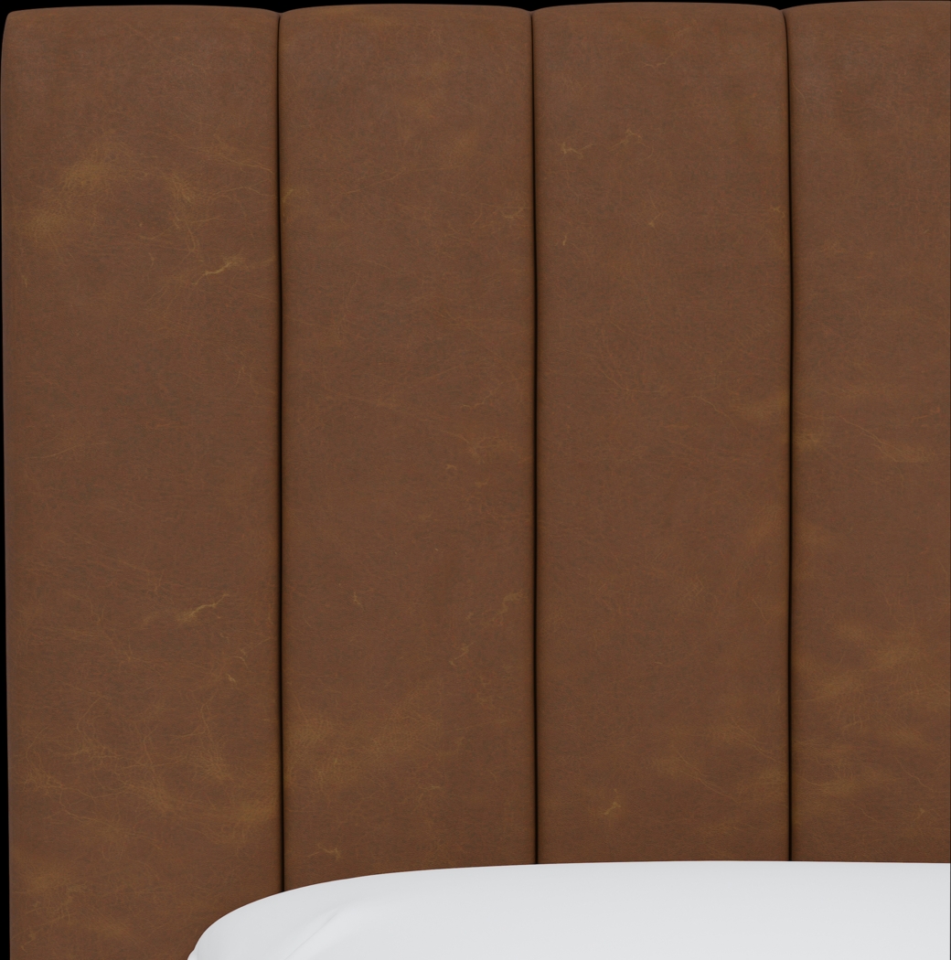 Rustic Saddle I Brown Twin Upholstered Headboard - Thumbnail - Image 4