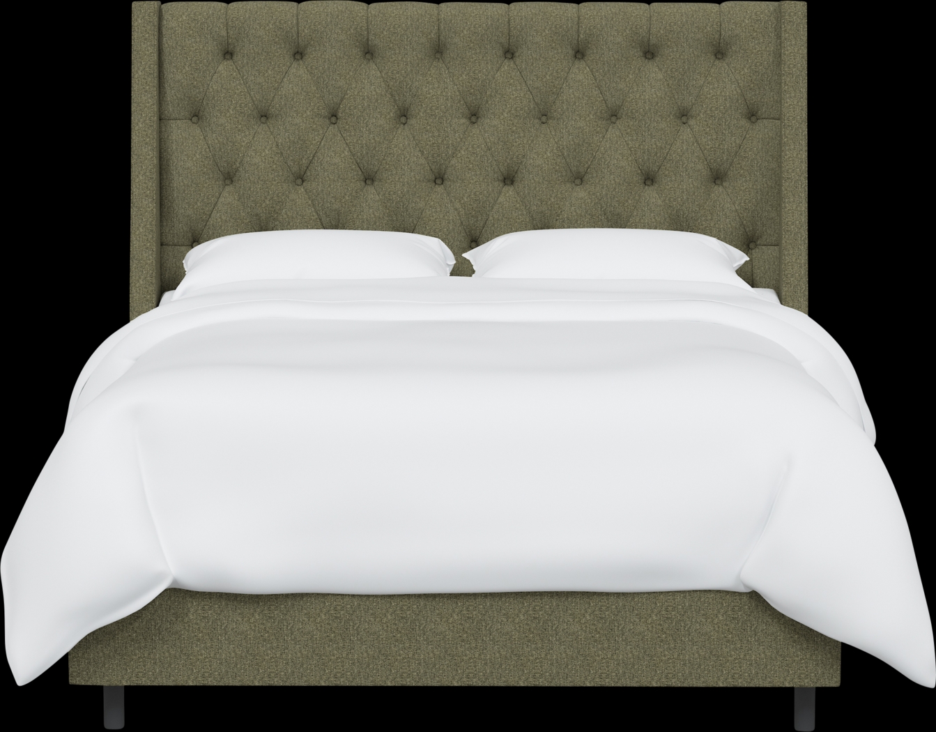 Rustic Saddle I Green Full Upholstered Bed - Thumbnail - Image 3