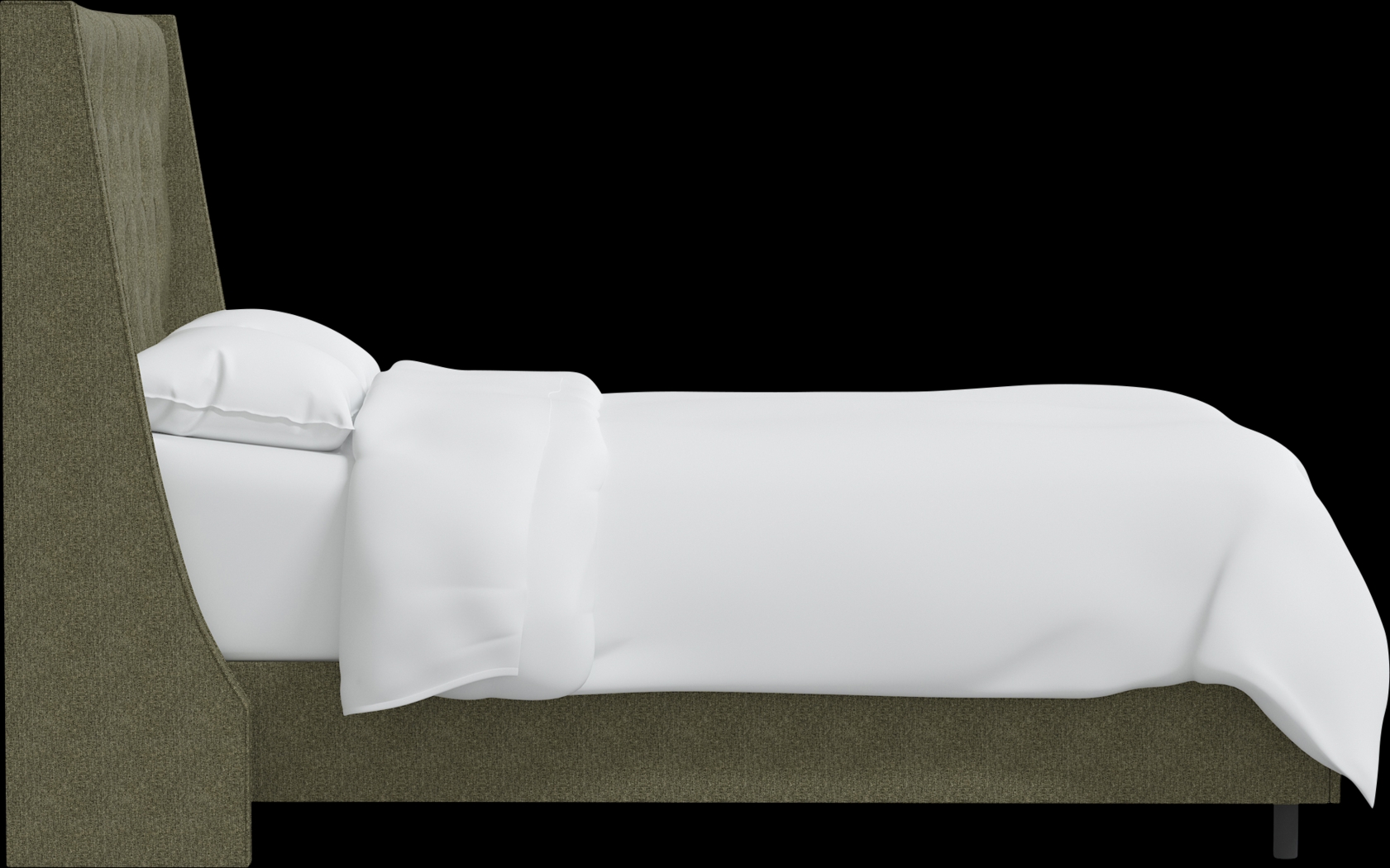 Rustic Saddle I Green Twin Upholstered Bed - Thumbnail - Image 4