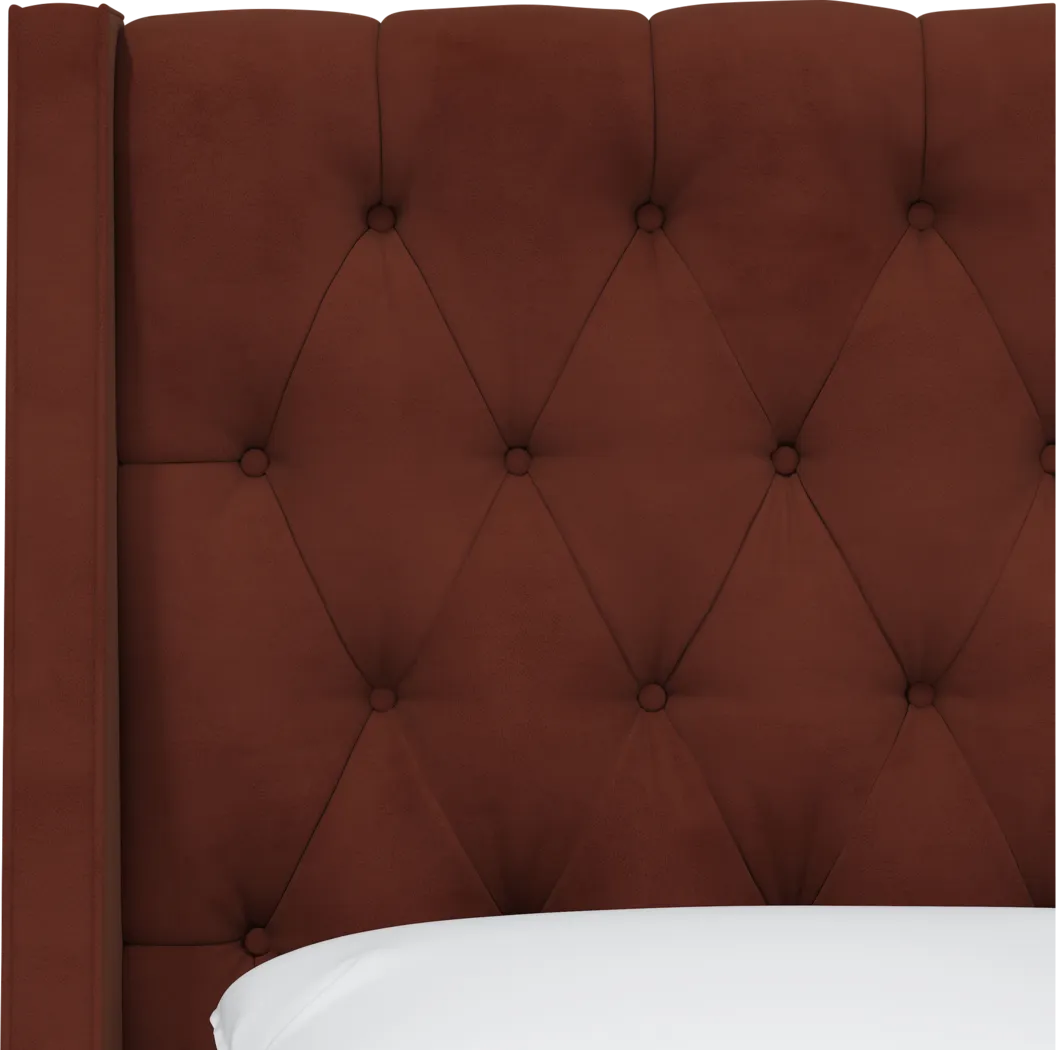 Rustic Saddle I Orange King Upholstered Bed - Thumbnail - Image 4
