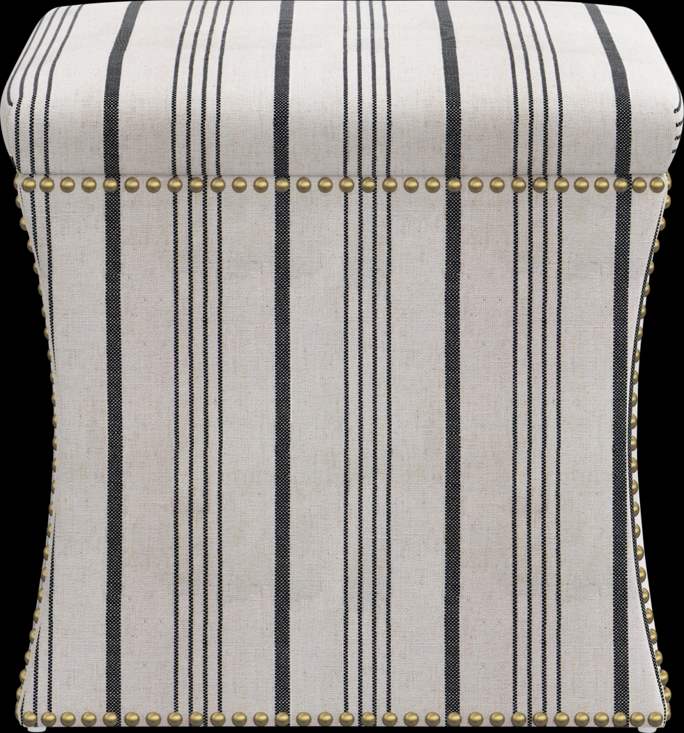 Rustic Saddle II Gray Storage Ottoman - Thumbnail - Image 2