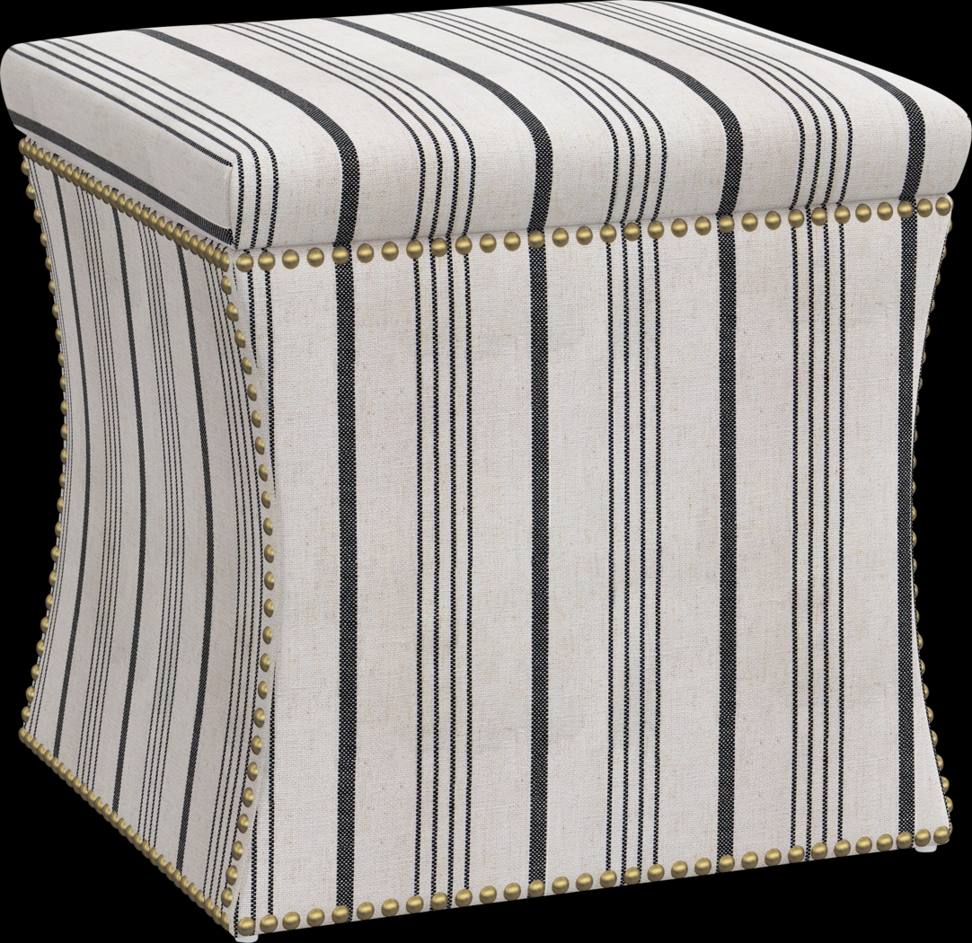 Rustic Saddle II Gray Storage Ottoman - Thumbnail - Image 1