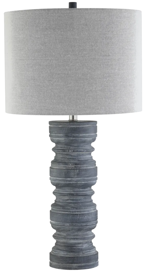 gray table lamp