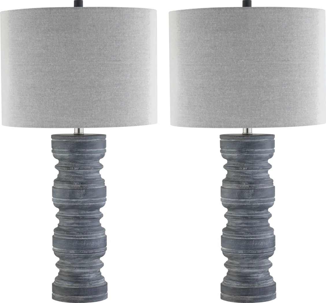 Rutgers Land Gray Table Lamps, Set of 2 - Thumbnail - Image 1